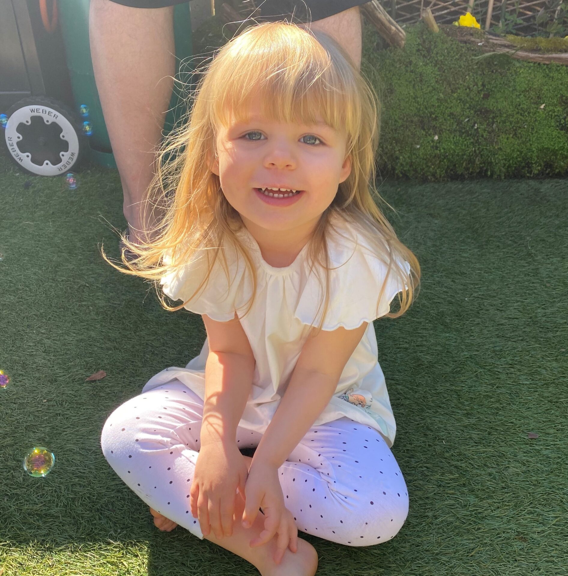 Happy blonde preschooler that can sleep all they way through the night